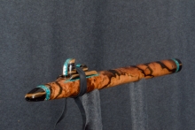 Mun Ebony Burl Native American Flute, Minor, Low E-4, #S5A (1)